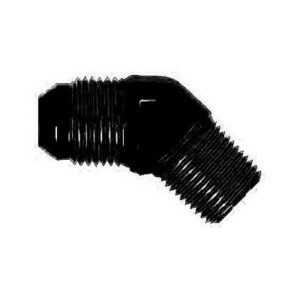 Kolanko aluminiowe 45 stopnii Aeroquip M/M -3AN x 1/8NPTF (czarne)