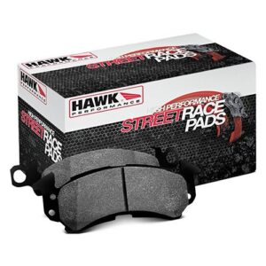 Klocki hamulcowe Hawk Street Race Przód, Mitsubishi Lancer Evo 6,7,8,9 / Evo 10 / 02-15 Subaru Impreza STi / 10-14 Ford Mustang with Brembo / 2010 Chevrolet Camaro SS / 15-16 Honda Civic Type R 310HP / 11-13 Audi RS3