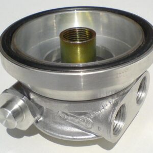 Podstawka pod filtr oleju Mocal z termostatem 13/16 UFN wyścia na przewody 1/2 BSP (pasuje tylko do Chevy V8)