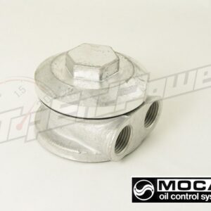 Płytka poboru oleju Mocal 3/4 UNF wyjścia na przewody 1/2 BSP (side ports)