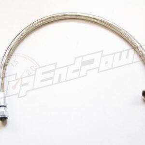 Wąż do chłodnicy oleju 100cm Moquip w oplocie z koncówkami stalowymi prosta/90 stopnii -8AN