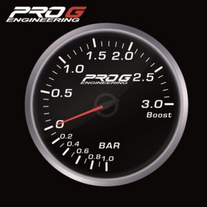 Wskaźnik Pro G Race Series RS, doładowania Boost 3 Bar WHITE 60mm