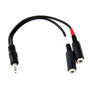 Stereo Audio Input Splitter Cable (3.5mm Sterego Plug - 2x 3.5mm Mono Socket)